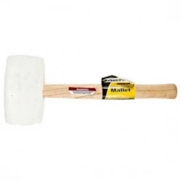 32 Ounce White Rubber Mallet For Versatile Striking And Soft Impact
