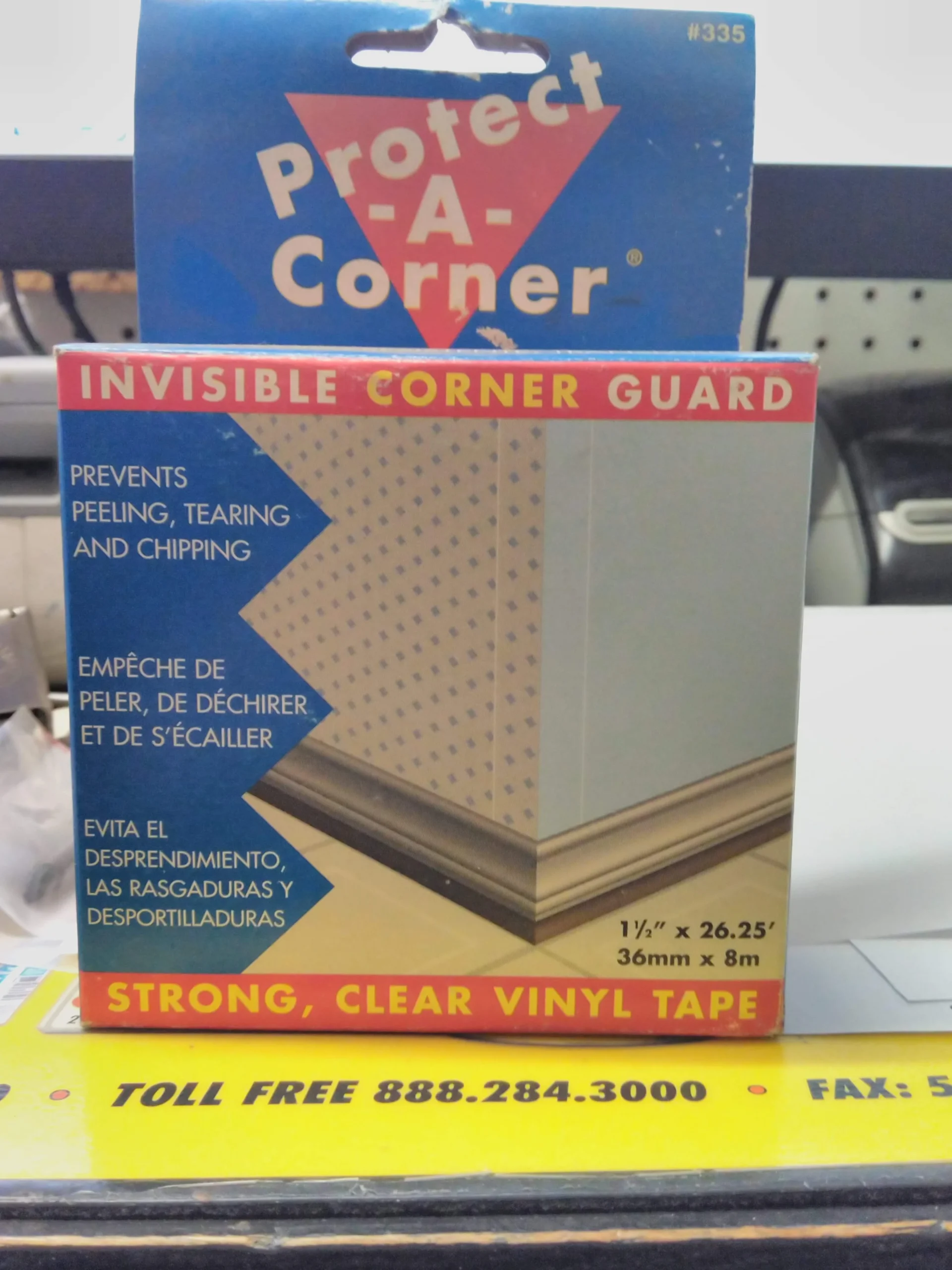 Protect-a-corner Tape Clear 1-1/2 X 26.25'