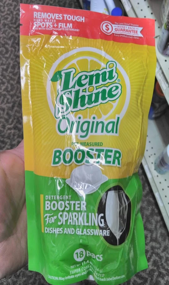 Dishwasher Detergent Pacs, Natural Lemon Scent, 15 Count