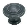 Wrought Iron 3-ring Cabinet Knob, 1-3/8 In. Round