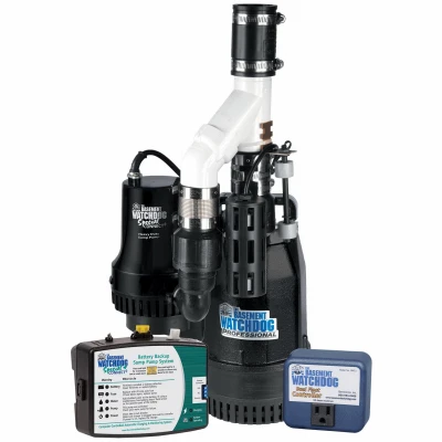 Big Combo Connect Sump Pump System With One Half Horsepower, Battery Backup, Twenty Four Seven Monitoring, And Wifi Capability