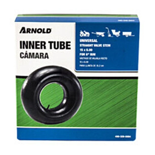 15 Inch X 6 Inch Replacement Inner Tube For Lawn Mowers With Straight Valve Stem