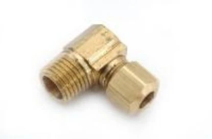 Brass Tube Fitting Elbow 5/16 Inch Compression X 1/8 Inch Male Pipe