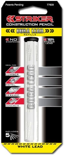 5 Piece White Lead Refill For Pencils - Model 77609