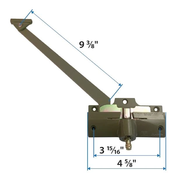 Left Hand Straight Arm Operator 9-3/8 For Casement Windows