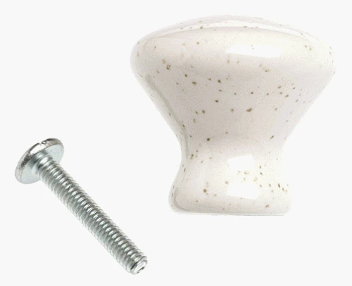 1-1/4 Inch Oatm Porcelain Knob For Cabinets And Furniture
