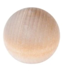 Wood Cabinet Knob Set Of 2, 1-1/2 Inch Diameter, Durable Wood Finish