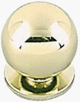 1-1/8" Polished Brass Knob With Backplate - Model Bp830c-3