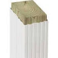 White 4x4x102 Fluted Post Wrap