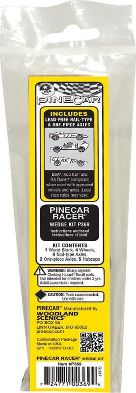 P369 Basic Wedge Derby Car Kit - 5 Pieces For Custom Racing