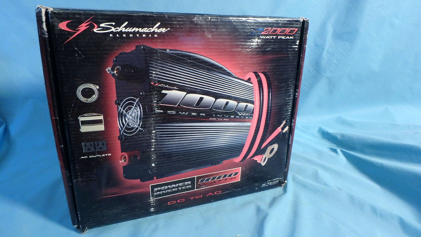 Pi-1000 1000 Watt Analog Power Inverter With 2 Gauge O-ring Cables