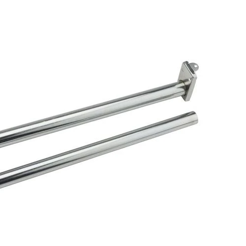 48-72 Inch Zinc Round Closet Rod - Adjustable Length For Versatile Storage