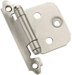 Bp3429g10 Satin Nickel Overlay Hinges Pair Of Variable Overlay Self-closing Face Mount Hinges