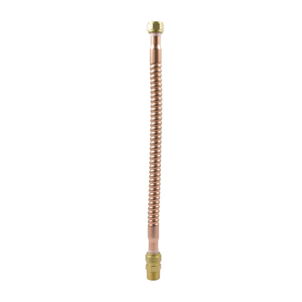 3/4 in. MIP x 3/4 in. FIP x 18 in. Copper Water Heater Connector
