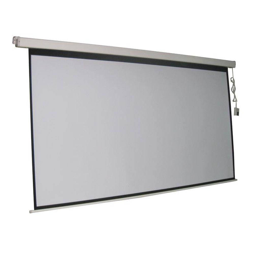 ProHT 120 in. Electric Projection Screen with White Frame