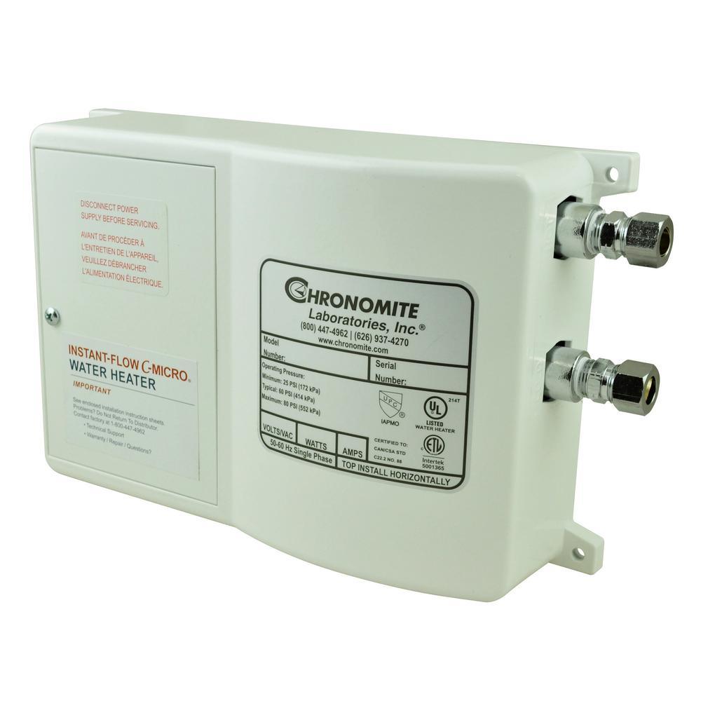 Instant-Flow C-Micro 0.20 GPM Point of Use Electric Tankless Flow Water Heater, 20 Amp, 240-Volt, 4800-Watt, 104°F