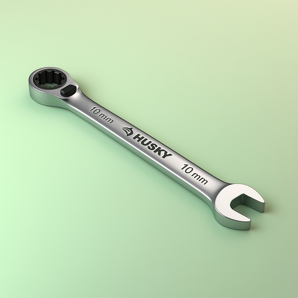 Husky 10 mm Reversible Ratcheting Combination Wrench