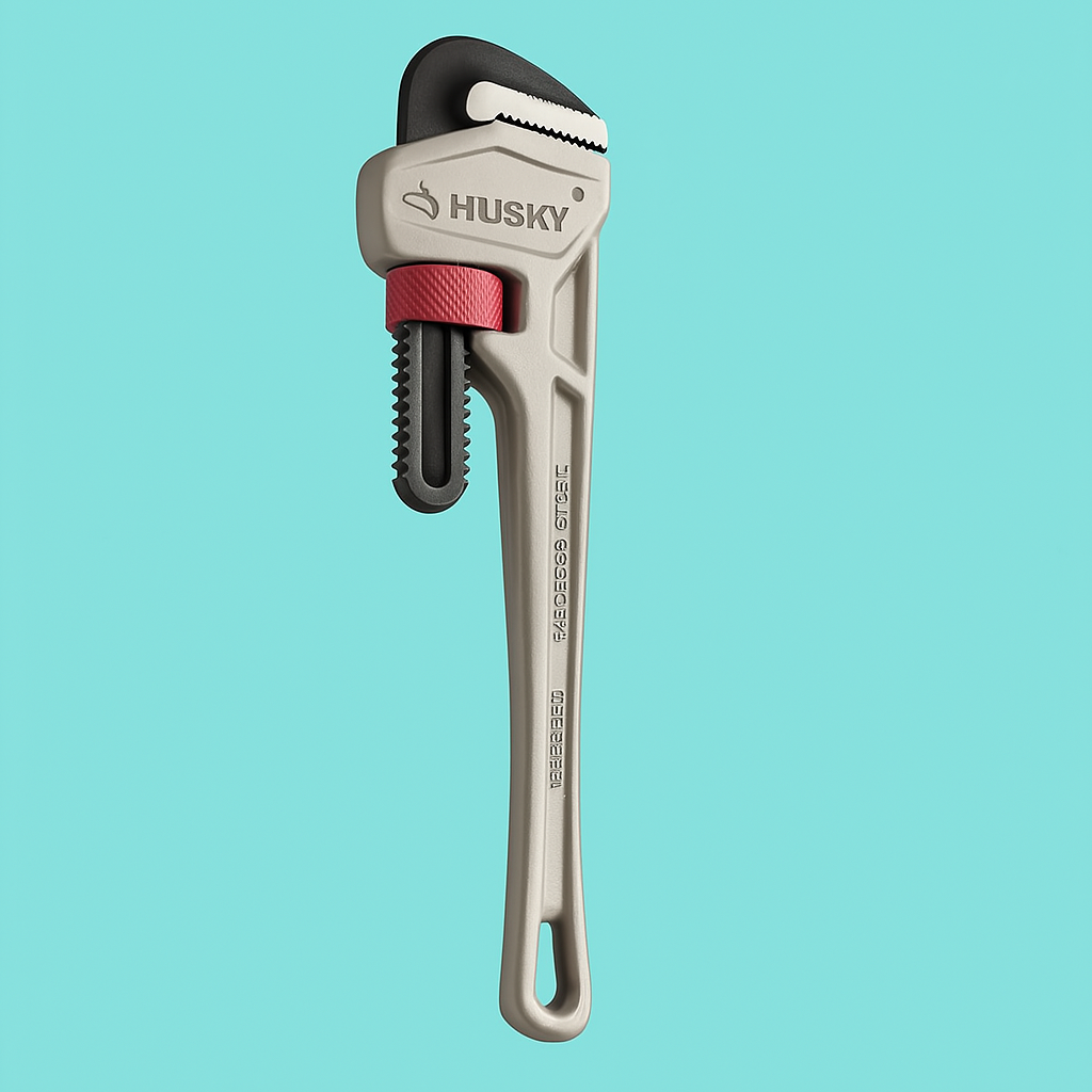 Husky 14-inch Aluminum Pipe Wrench with Adjustable Jaw
