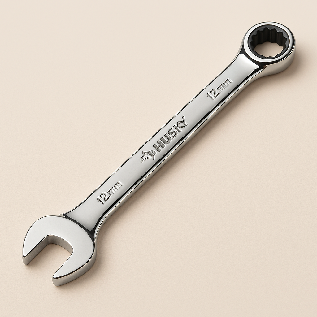 Husky 12 mm 12-Point Metric Ratcheting Combination Wrench