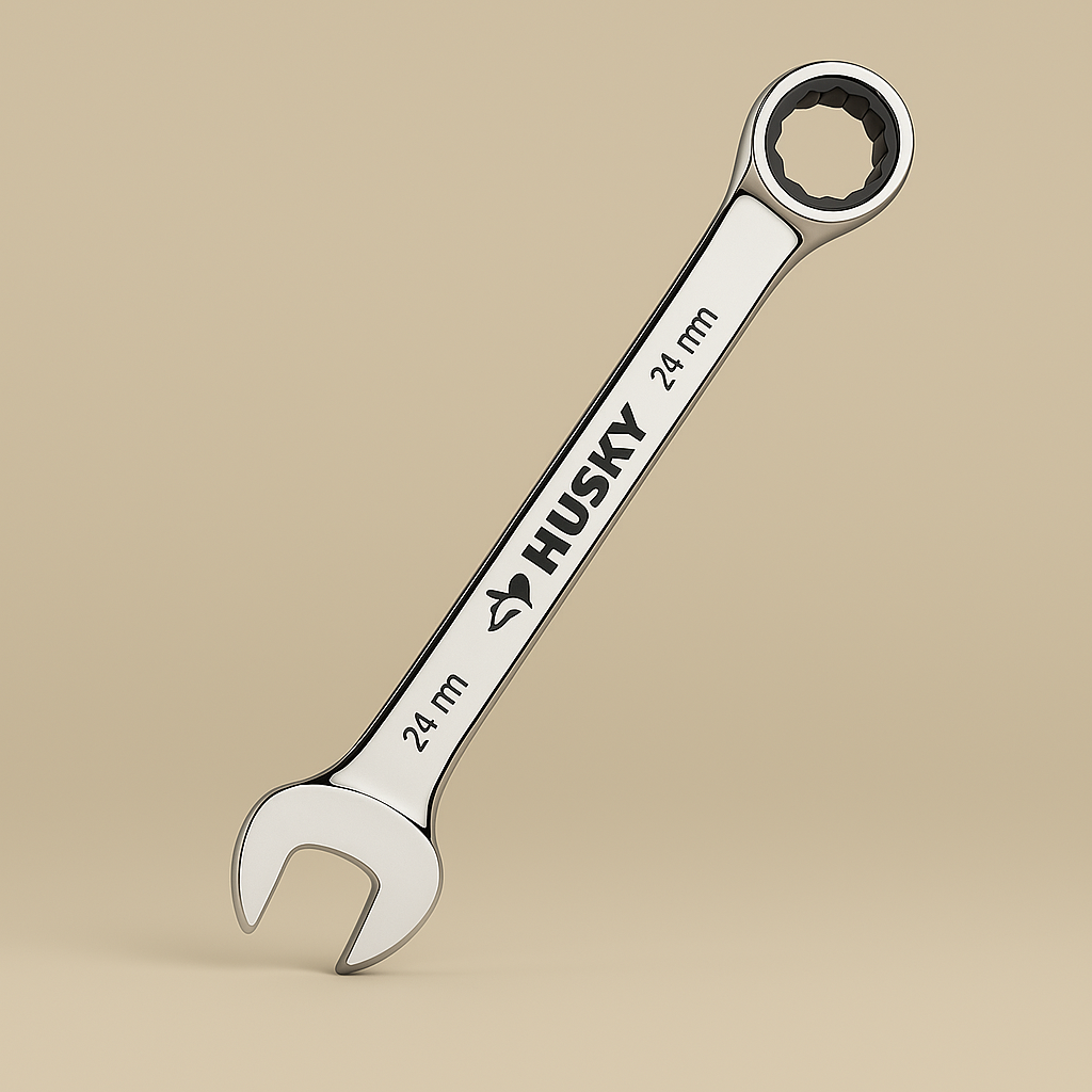 Husky 24 mm Metric Ratcheting Combination Wrench (12-Point)