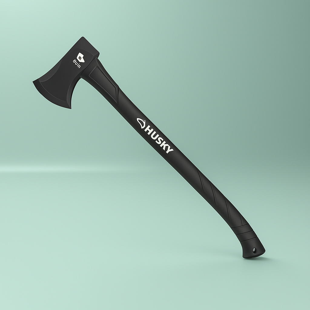 Husky 3.5 lbs. Premium Single Bit Michigan Axe with 34 in. Fiberglass Handle