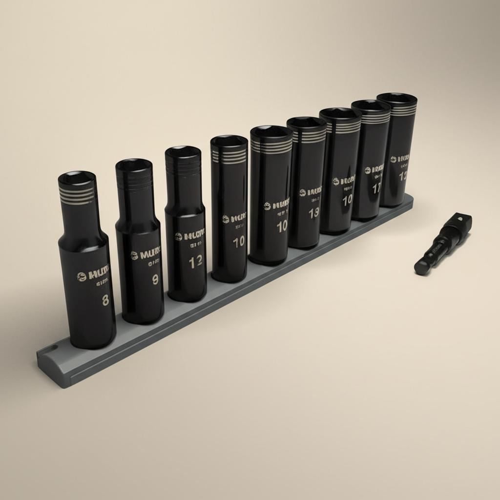 Husky 3/8 in. Drive Thin Wall Deep Impact Socket Set MM (10-Piece)