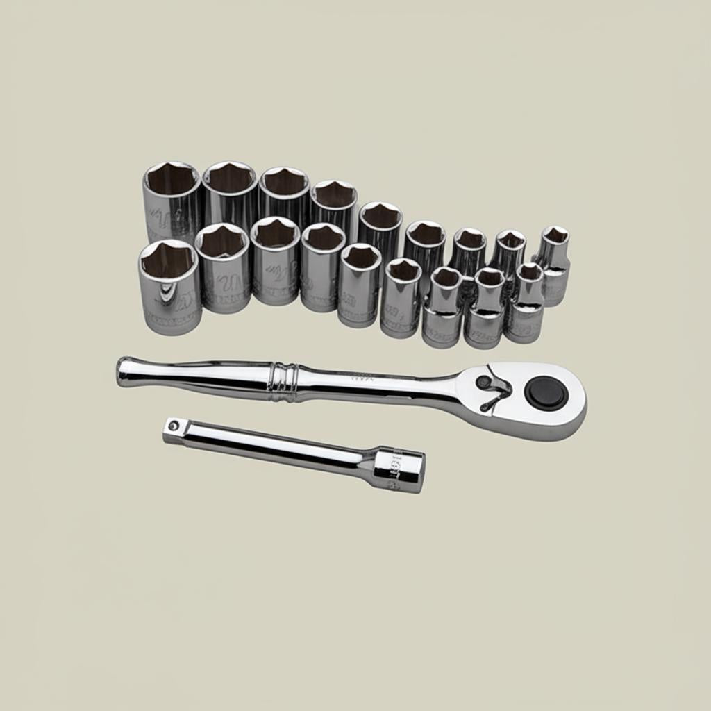 Husky 1/4 in. Drive Ratchet SAE/Metric Standard Socket Set (20-Piece)