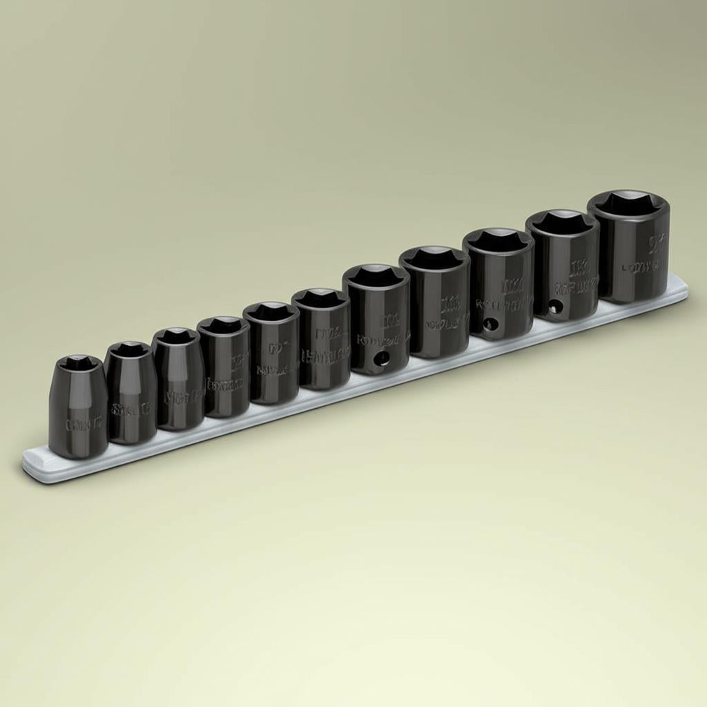 Husky 1/2 in. Drive Standard Metric Impact Socket Set (11-Piece)