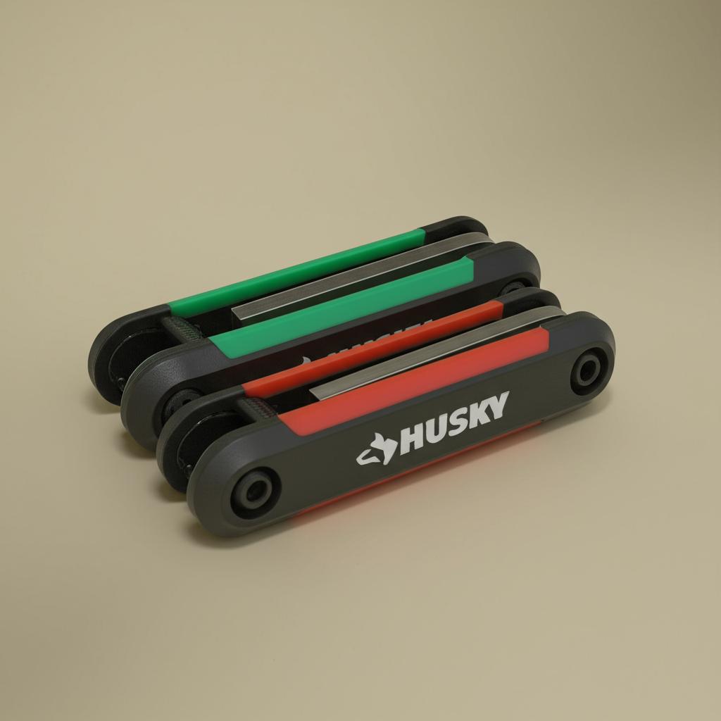 Husky Mini Folding Hex Key Set - 17-Piece SAE & Metric