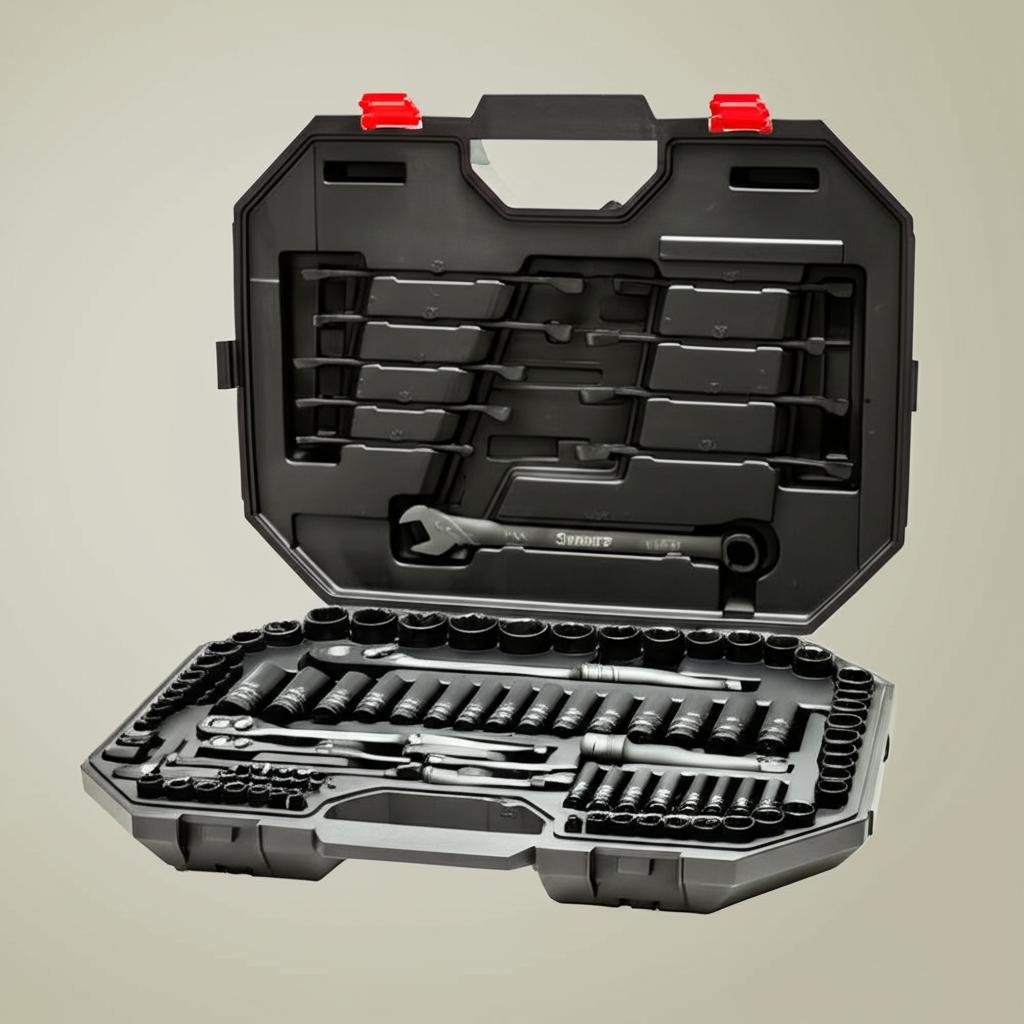 Husky 105-Piece Mechanics Tool Set with 100-Position Ratchets