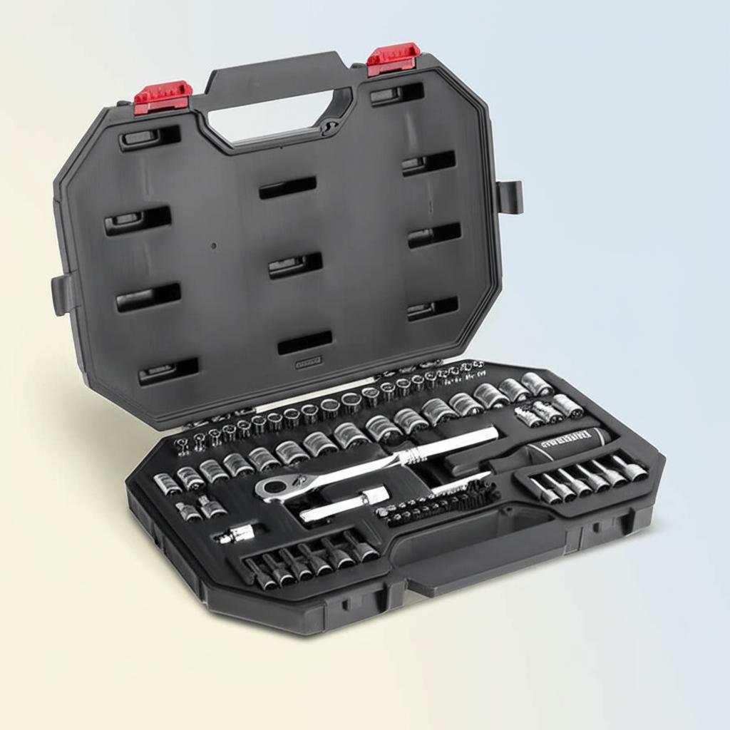 Husky 75-Piece Mechanics Tool Set - Durable Chrome Finish