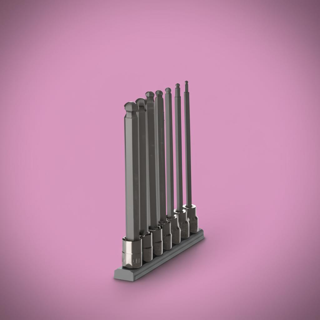 Husky Long Ball End Bit Socket Set Metric (7-Piece)