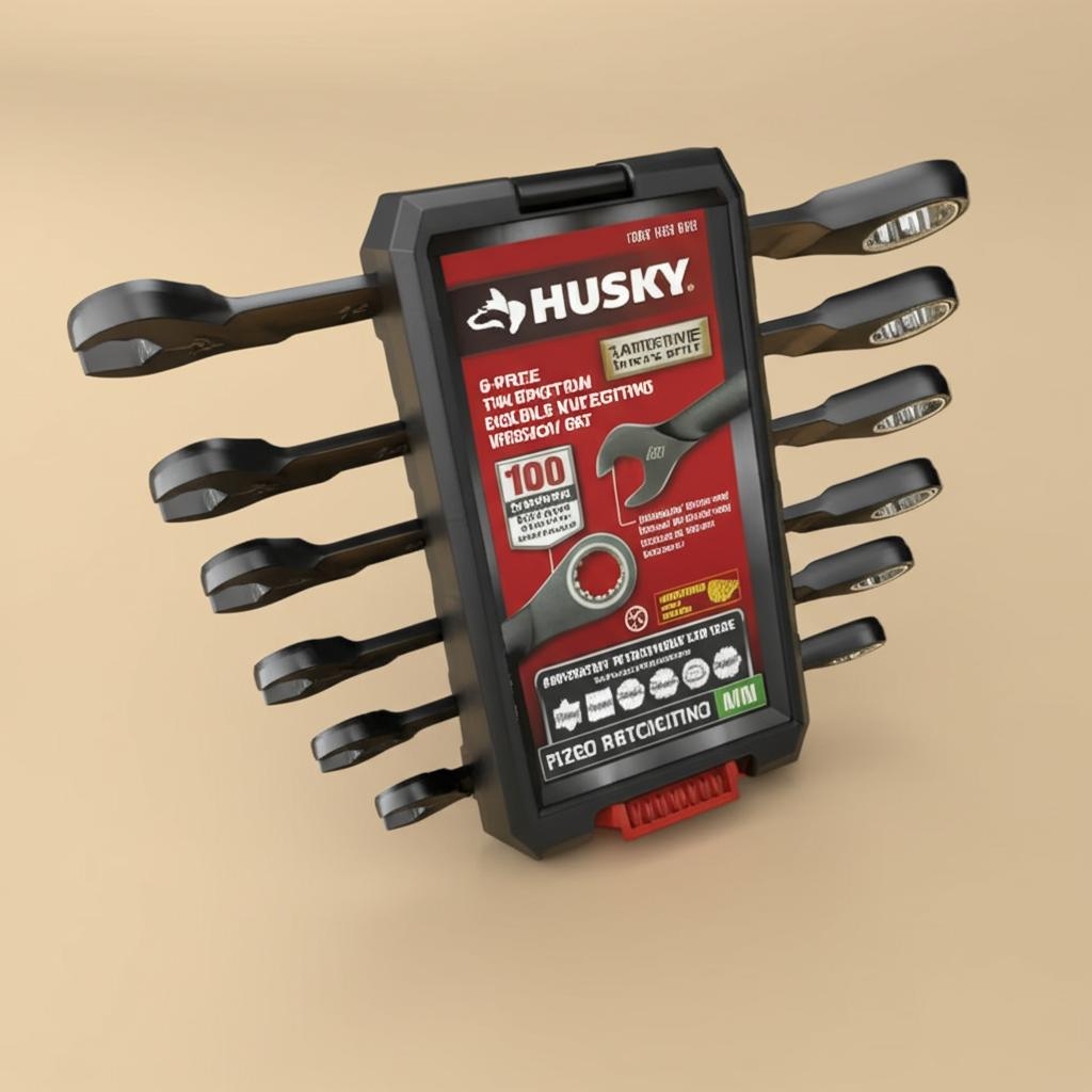 Husky 100-Position Double Ratcheting Wrench Set Metric (6-Piece)