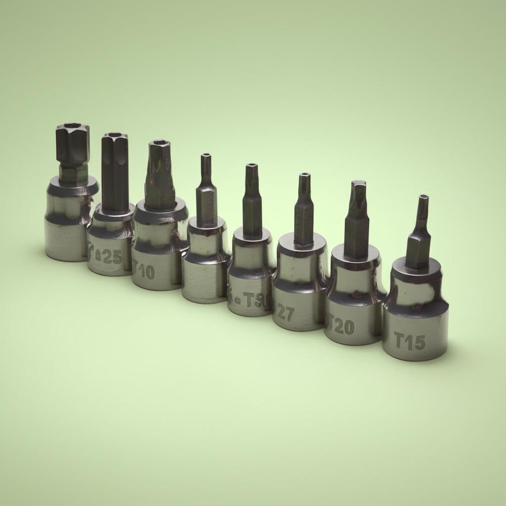 Husky 3/8 in. Drive Tamperproof Torx Bit Socket Set (8-Piece)