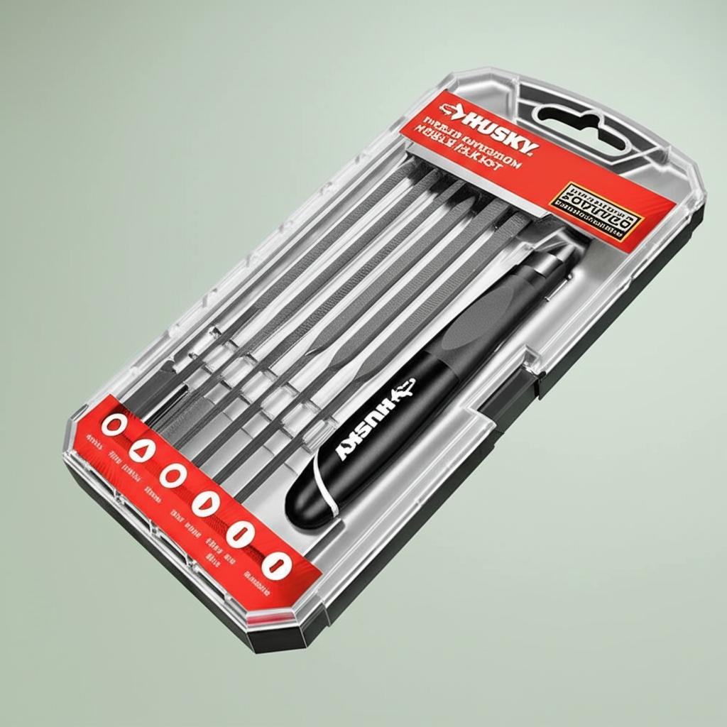 Husky Steel Precision File Set with Storage Case (6-Piece)