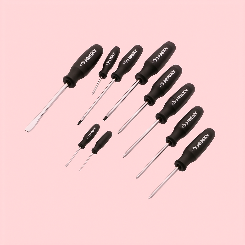 Husky Screwdriver Set (10-Piece) - Durable and Ergonomic