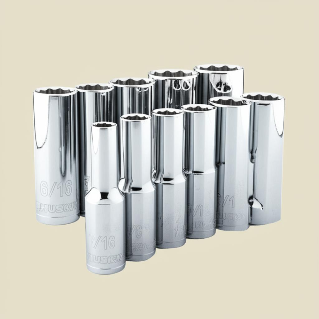 Husky 1/2 in. Drive Deep SAE Socket Set (11-Piece)