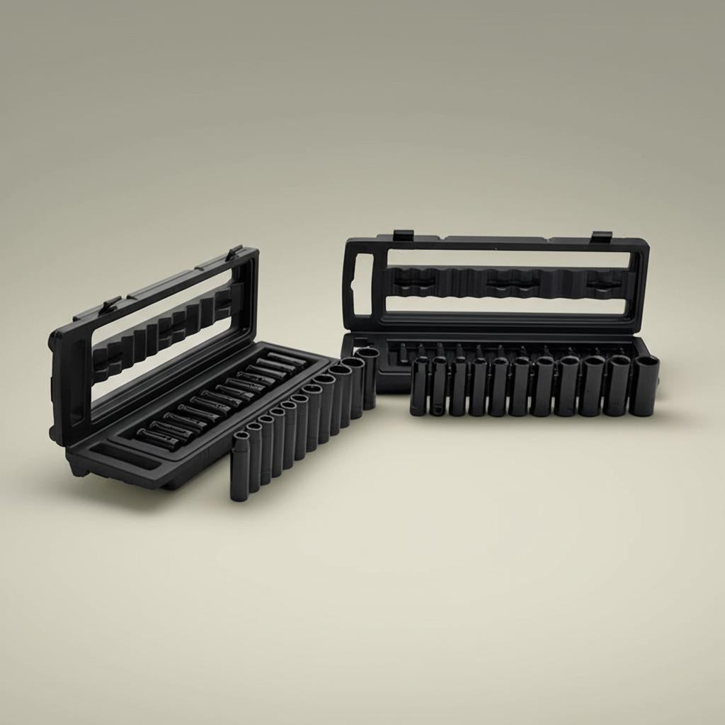 Husky 22-Piece 1/2 in. Drive SAE/Metric Impact Socket Set