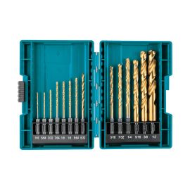 Makita B-65399 Impact GOLD 14 Pc. Titanium Drill Bit Set, 1/4 Inch Hex Shank