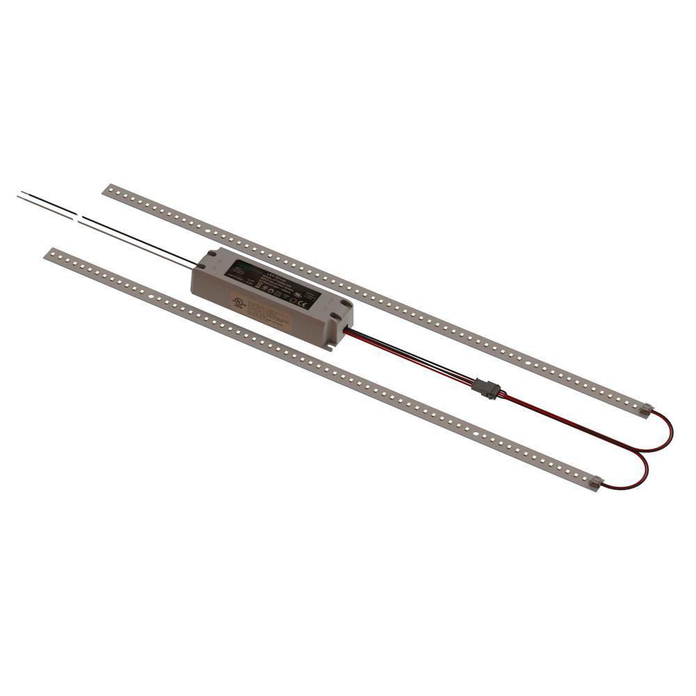 RKS 4 ft. 118-Watt Equivalent Integrated LED White Strip Retrofit Kit 3500K (1-Pack)