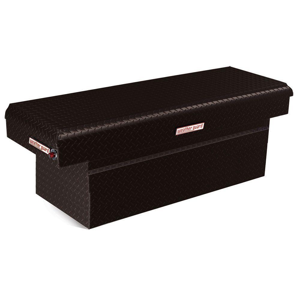 Weather Guard 71.5 in. Matte Black Aluminum Full Size Crossbed Truck Tool Box