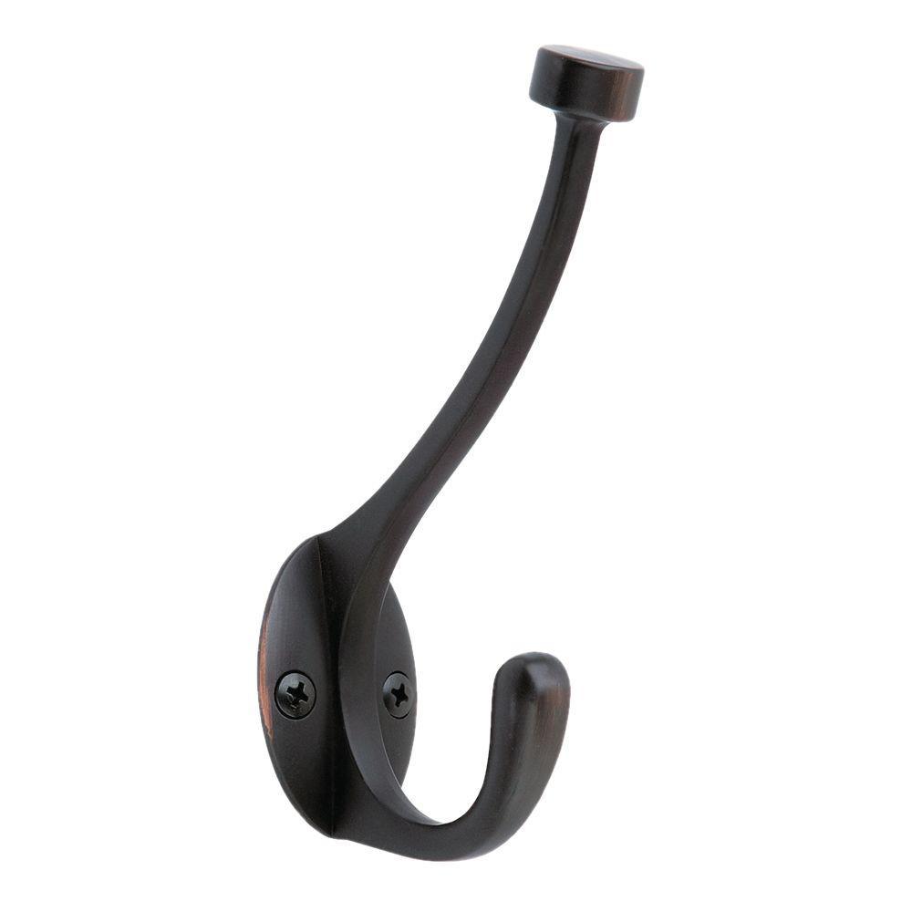 25 lb. Oil-Rubbed Bronze Pilltop Double Coat and Hat Hook