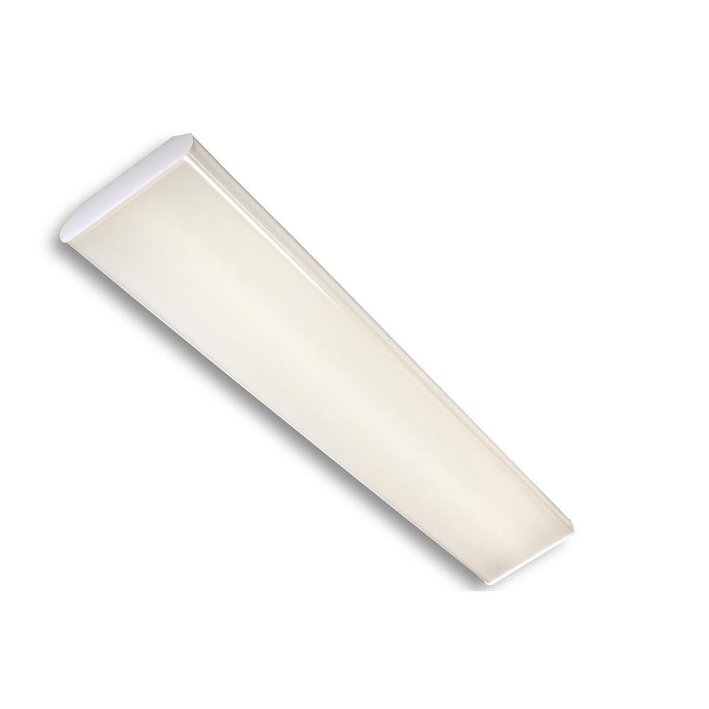 4 ft. 6293 Lumens 128-Watt Equivalent Integrated LED Dimmable White Diffused Lens Wraparound Light, 5000K Daylight