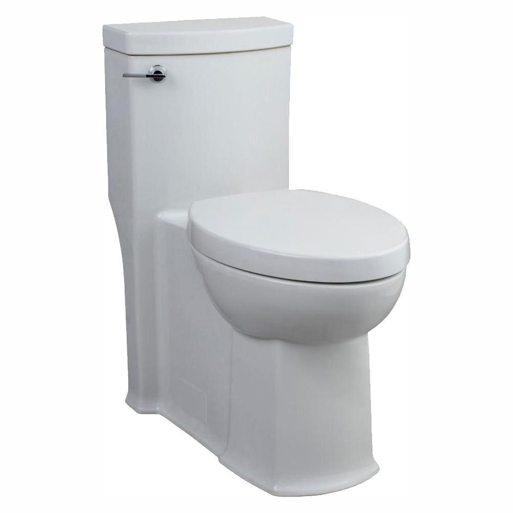 Boulevard FloWise Tall Height 1-Piece 1.28 GPF Single Flush Elongated Toilet with Concealed Trap-Way in White