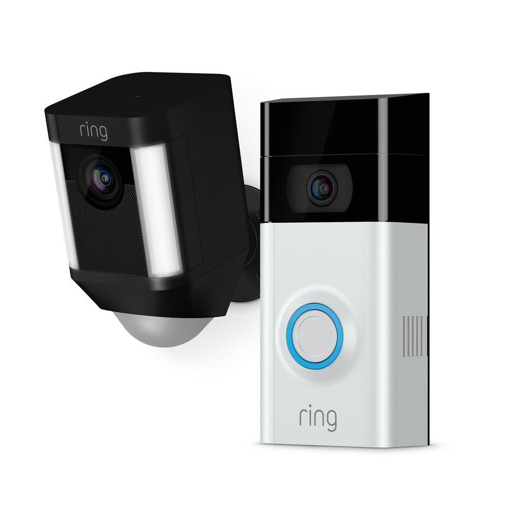 Wireless Video Doorbell 2 with Spotlight Cam Battery Black
