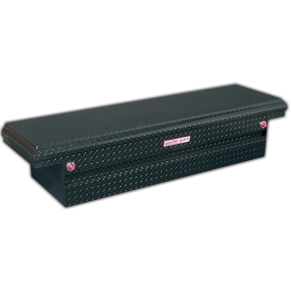 Weather Guard 71.5 in. Glossy Black Aluminum Full Size Crossbed Truck Tool Box