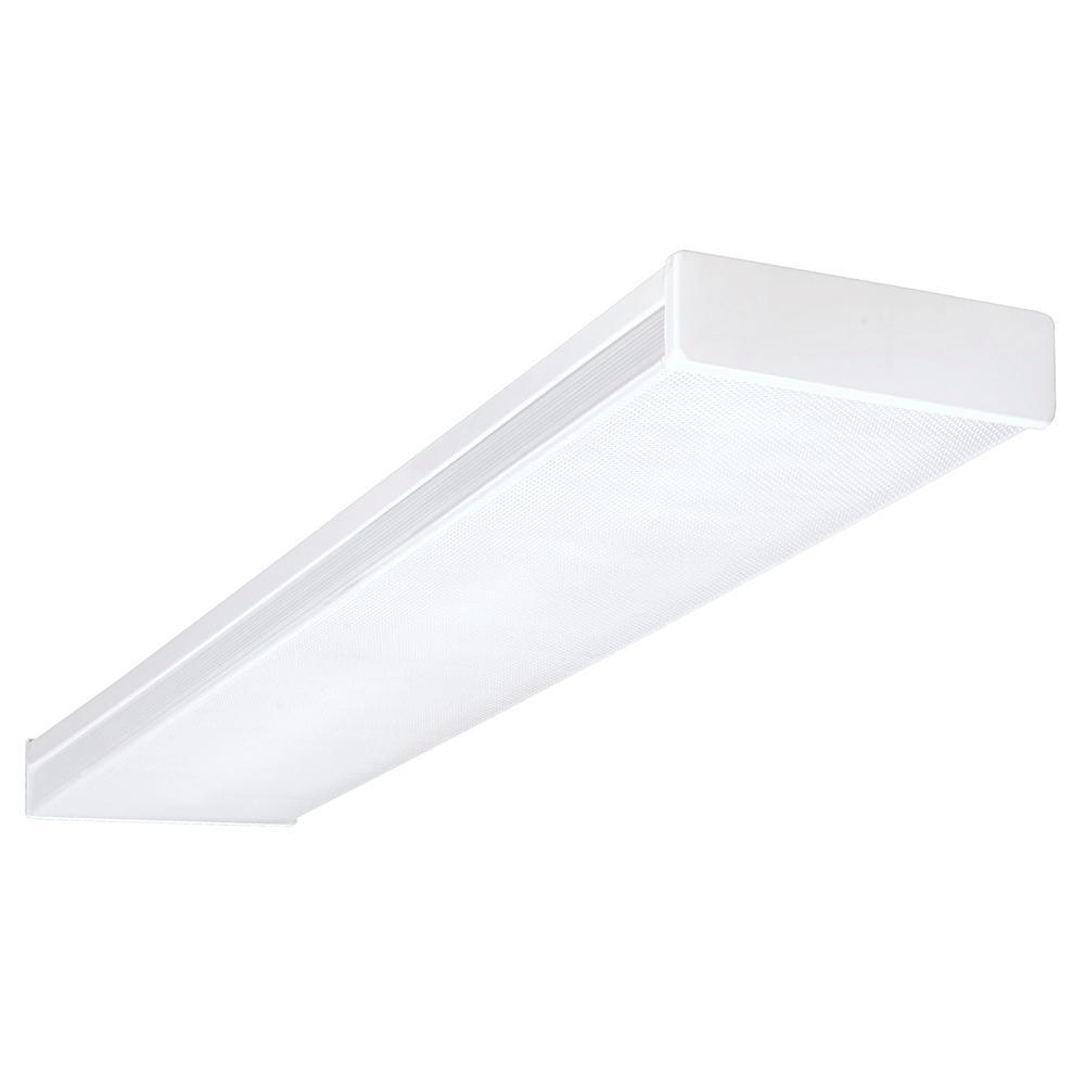 ACW 120-Watt Equivalent White Integrated LED Wraparound Ceiling Light Fixture, 5000K