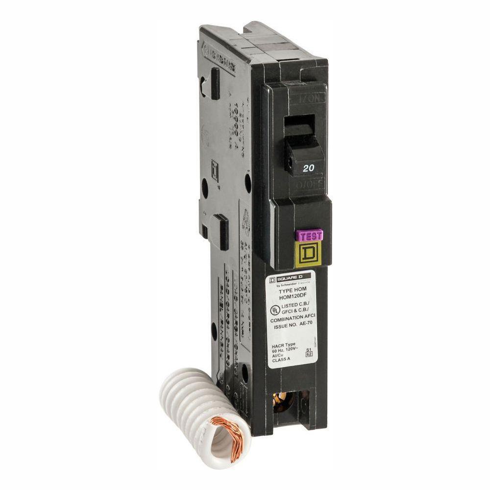 Homeline 20 Amp Single-Pole Dual Function (CAFCI and GFCI) Circuit Breaker (6-Pack)