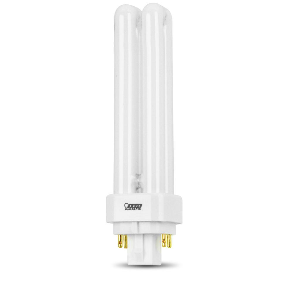 26W Equiv PL CFLNI Quad Tube 4-Pin Plug-in G24Q-1 Base Compact Fluorescent CFL Light Bulb, Soft White 2700K