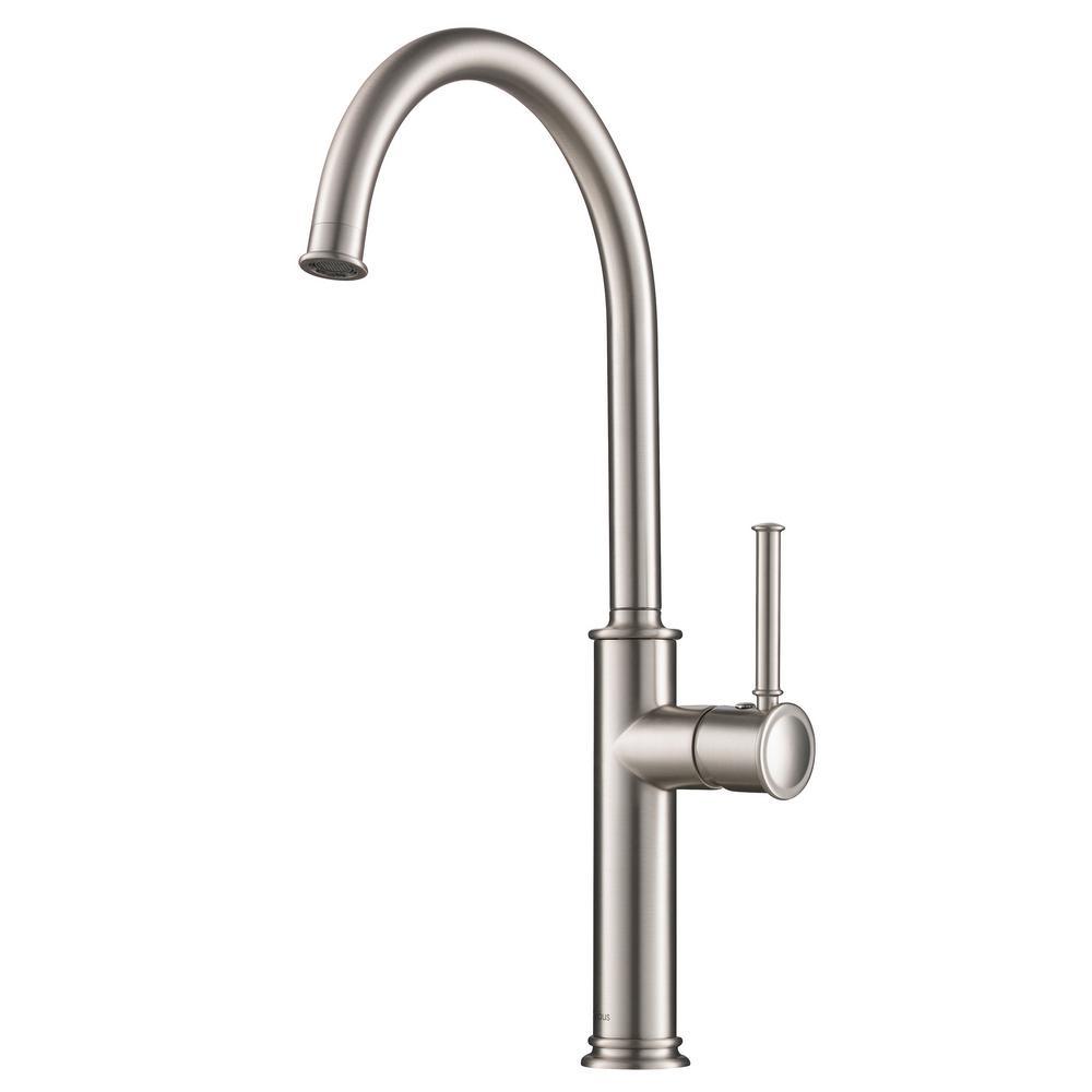 Spot Free Sellette Single-Handle Kitchen Bar Faucet in all-Brite Stainless Steel